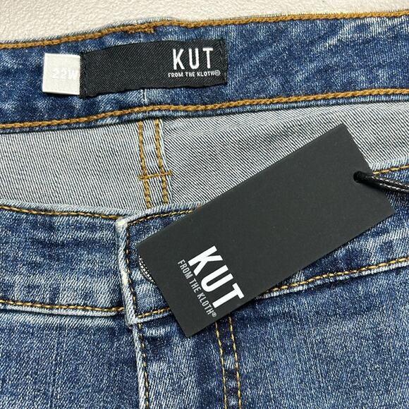 Kut from the Kloth Catherine Blue Jeans High Waist Distressed Boyfriend Pant NWT - Picture 4 of 6
